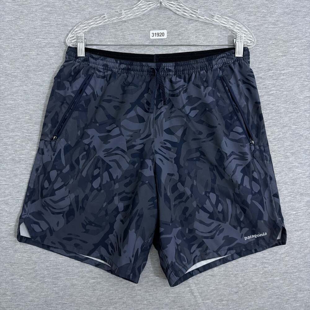 Patagonia Men's Size Medium Printed 8" Inseam Nine Trails Shorts Lined